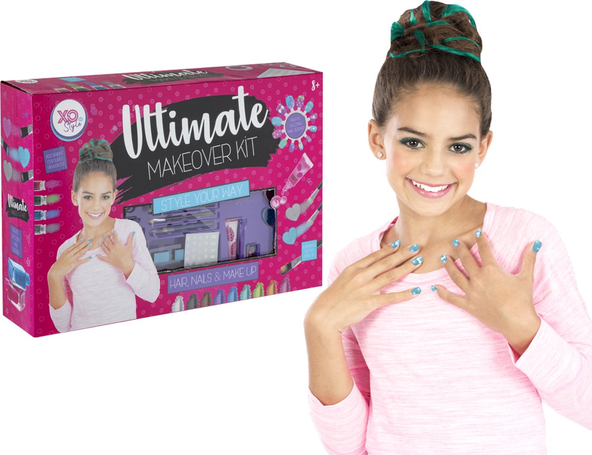 Grafix Ultimate Makeover Kit | XXL Make up set voor Meisjes | Make up doos meisjes | Meisjes speelgoed | Nagelstudio - Nagellak - Fashion voor meisjes vanaf 8 jaar